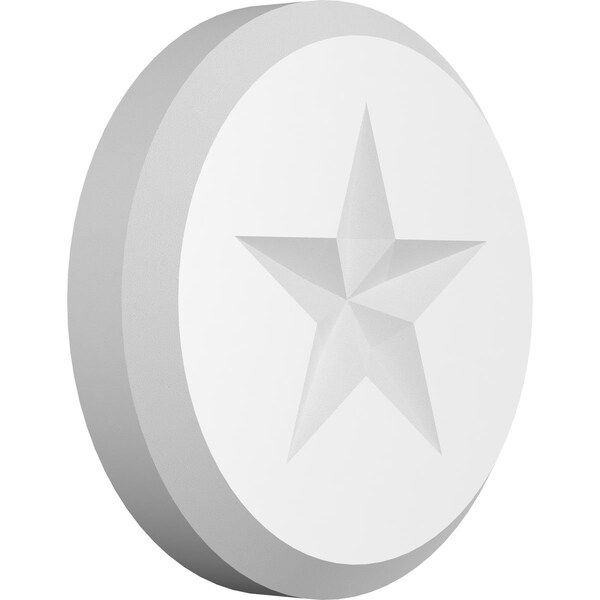 Ekena Millwork Standard Grayson Star Rosette With Beveled Edge, 4"W x 4"H x 3/4"P ROSP040X040X075GRY07 - main